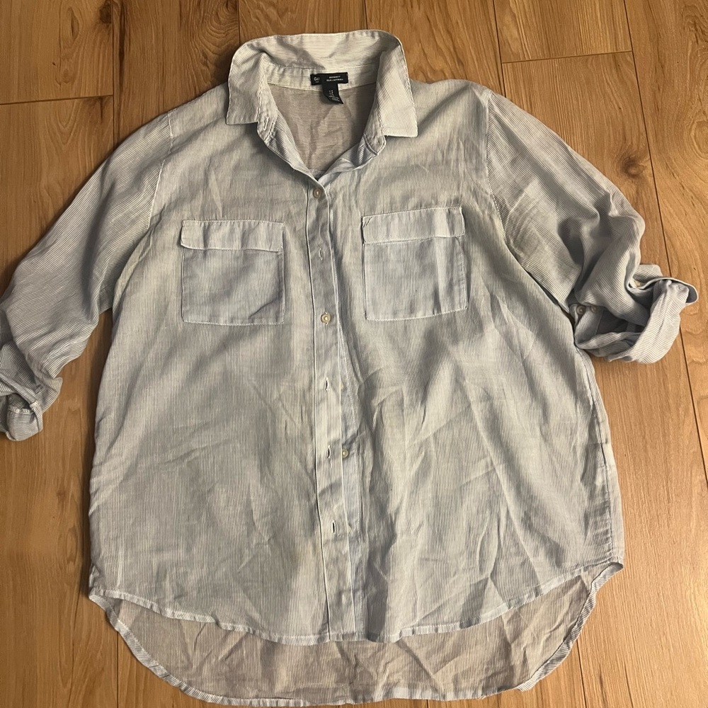 Gap Striped Boyfriend Fit Shirt